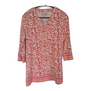 Coolibar UPF 50+ Sun Protection Hawaiian Tunic Length Dress Top Coverup Large